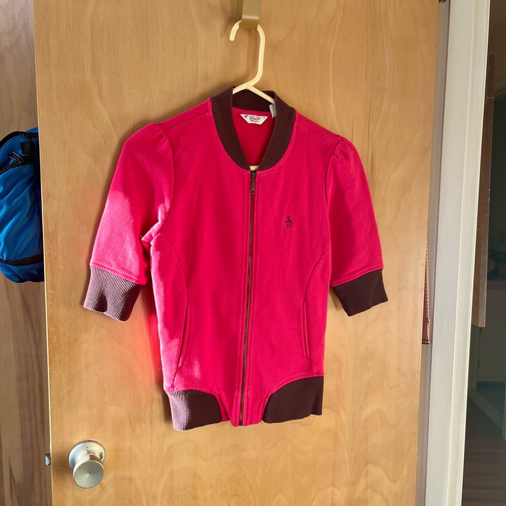 Penguin small magenta jacket